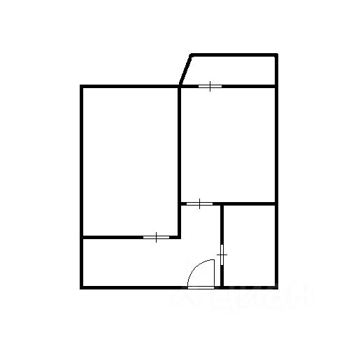 Планировка этой квартиры по данным Циан