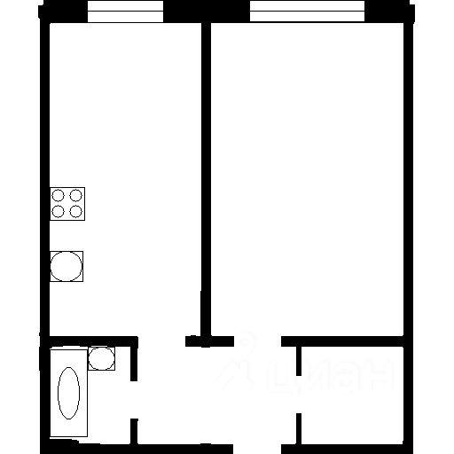 Планировка этой квартиры по данным Циан