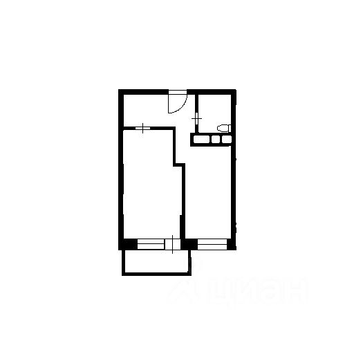 Планировка этой квартиры по данным Циан