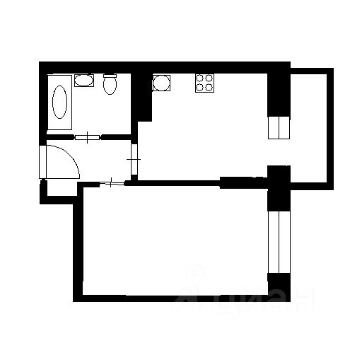 Планировка этой квартиры по данным Циан