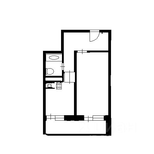 Планировка этой квартиры по данным Циан
