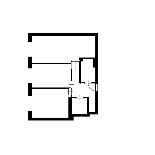 Планировка этой квартиры по данным Циан