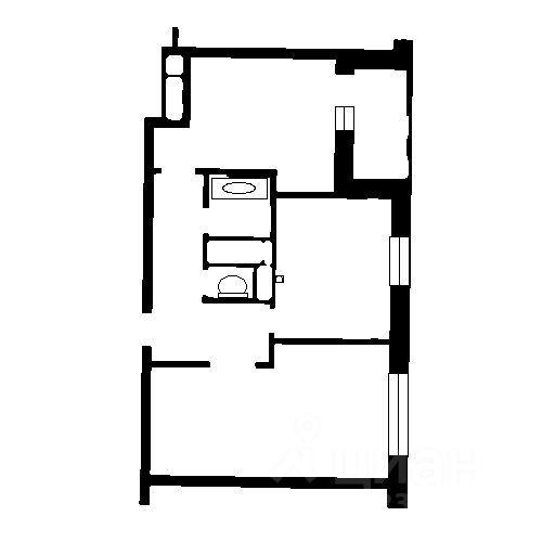 Планировка этой квартиры по данным Циан