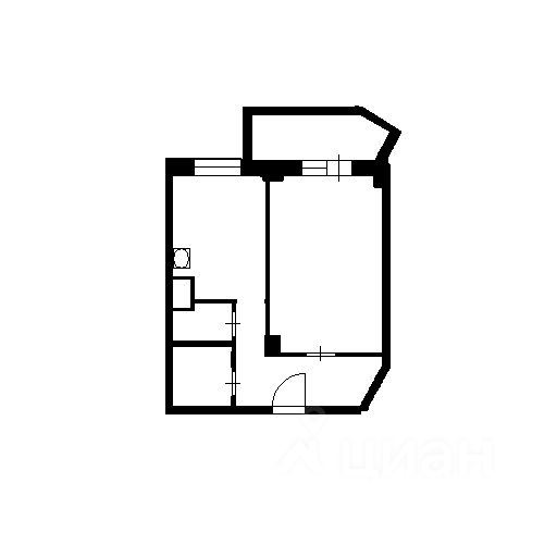 Планировка этой квартиры по данным Циан