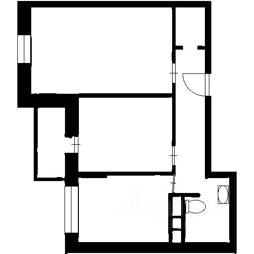 Планировка этой квартиры по данным Циан