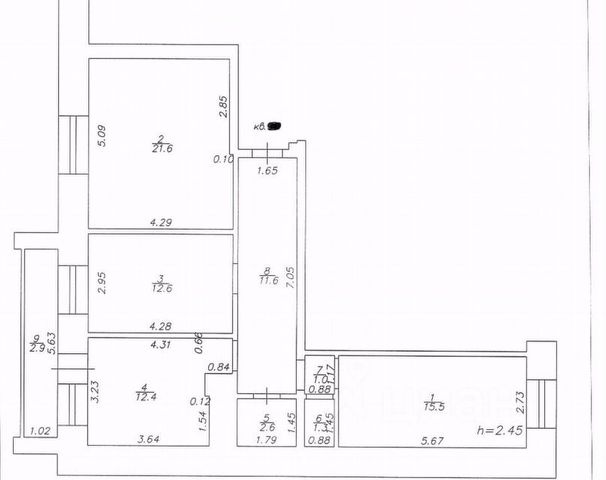3-комн., 81 м², 3/10 этаж