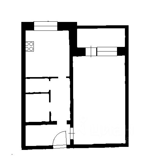Планировка этой квартиры по данным Циан