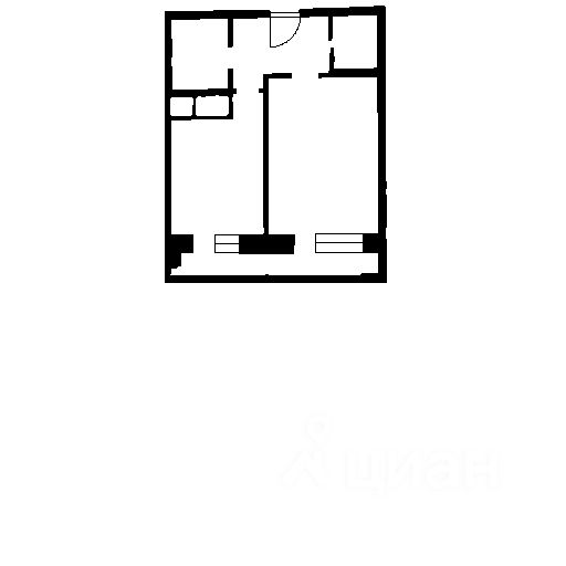 Планировка этой квартиры по данным Циан