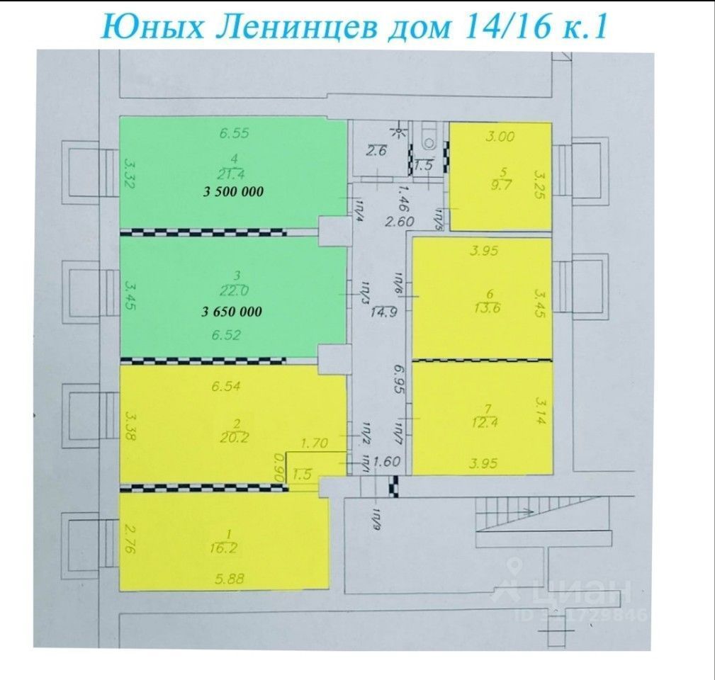 Продаетсясвободноеназначение,21м²