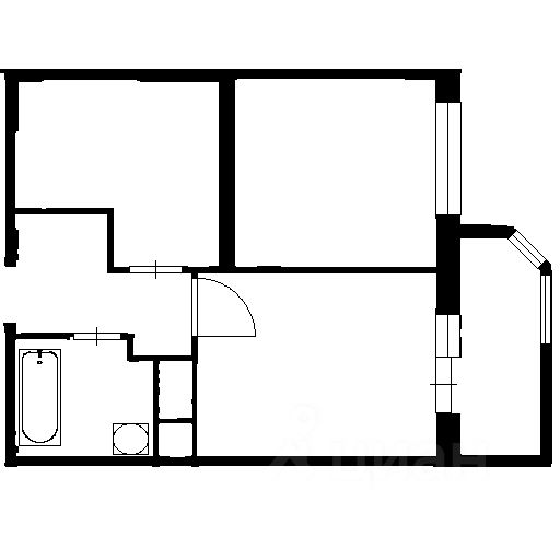Планировка этой квартиры по данным Циан
