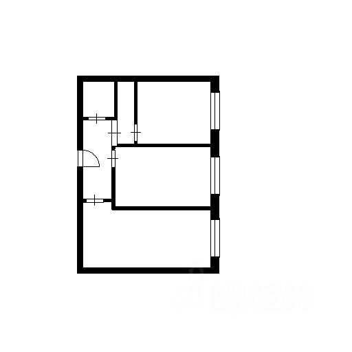 Планировка этой квартиры по данным Циан