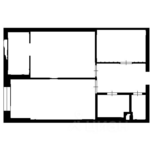 Планировка этой квартиры по данным Циан