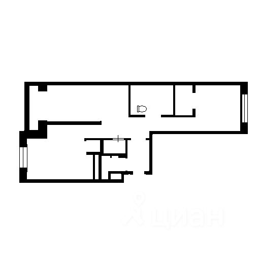 Планировка этой квартиры по данным Циан
