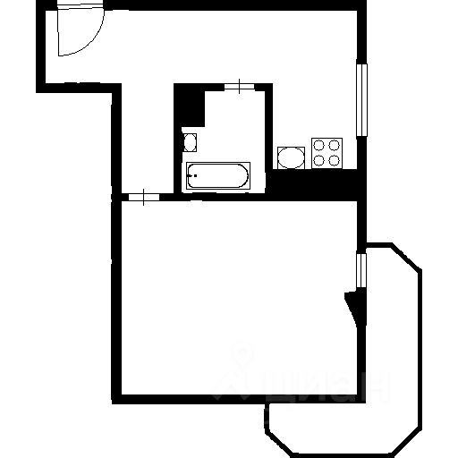 Планировка этой квартиры по данным Циан