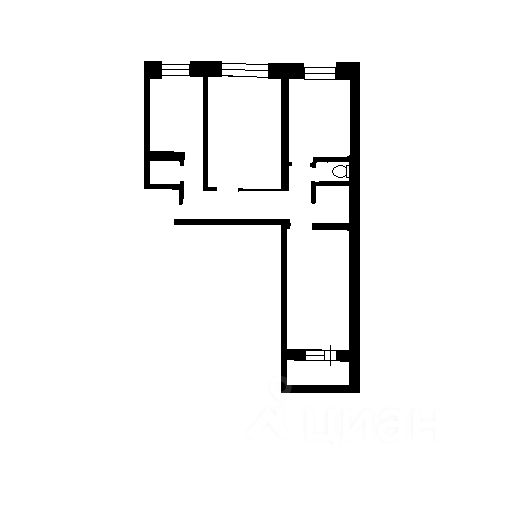 Планировка этой квартиры по данным Циан