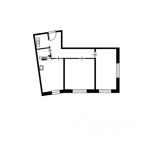 Планировка этой квартиры по данным Циан