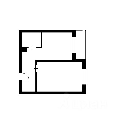 Планировка этой квартиры по данным Циан