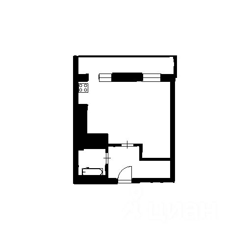 Планировка этой квартиры по данным Циан