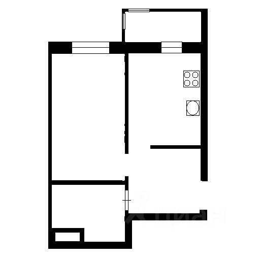 Планировка этой квартиры по данным Циан