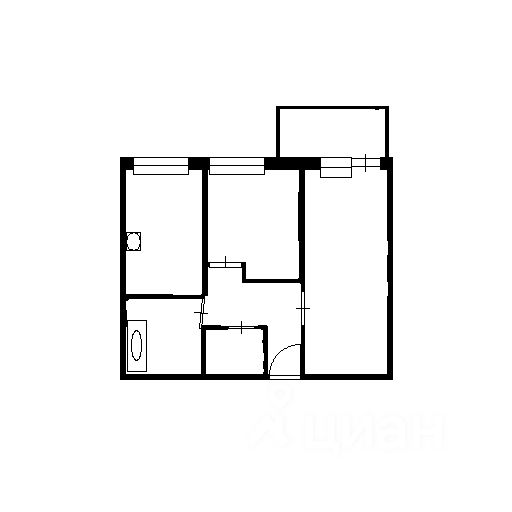 Планировка этой квартиры по данным Циан