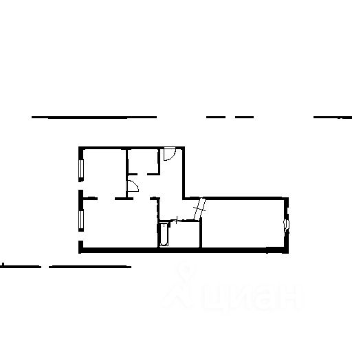 Планировка этой квартиры по данным Циан