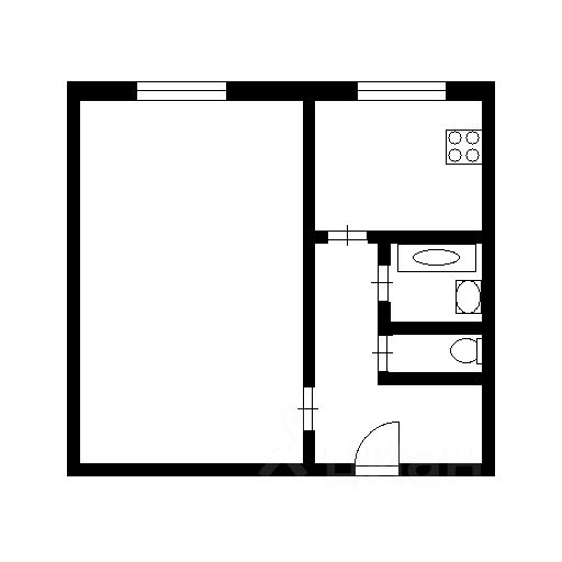 Планировка этой квартиры по данным Циан