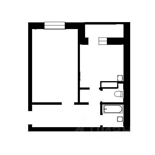 Планировка этой квартиры по данным Циан