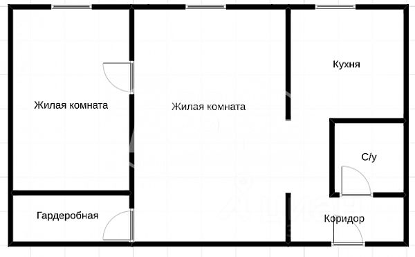 Планировка этой квартиры по данным Циан