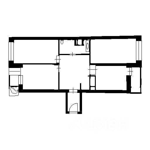 Планировка этой квартиры по данным Циан