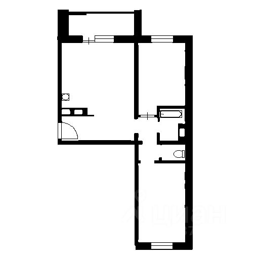 Планировка этой квартиры по данным Циан