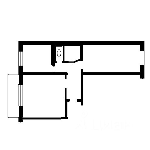 Планировка этой квартиры по данным Циан