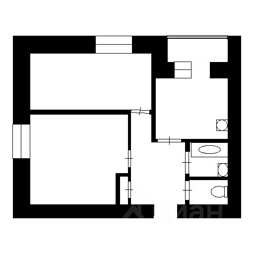 Планировка этой квартиры по данным Циан