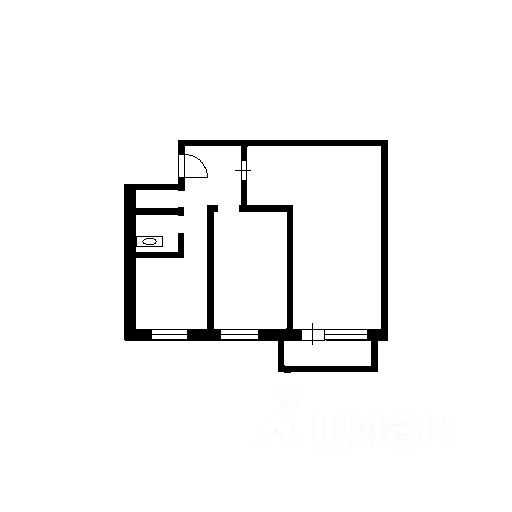 Планировка этой квартиры по данным Циан