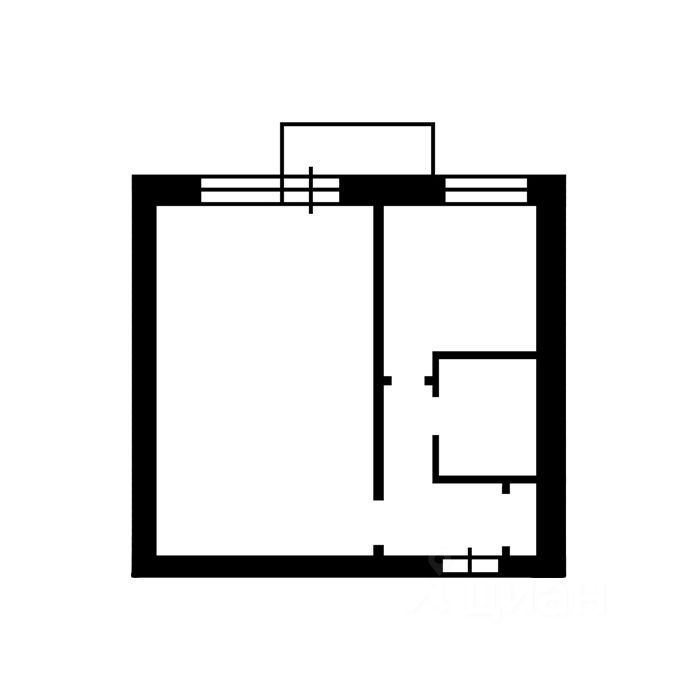 Планировка этой квартиры по данным Циан