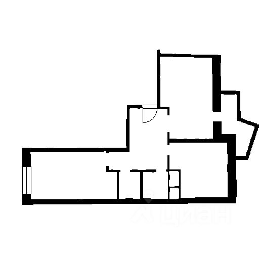 Планировка этой квартиры по данным Циан