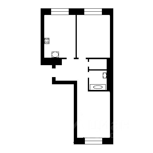 Планировка этой квартиры по данным Циан