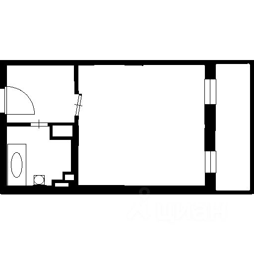 Планировка этой квартиры по данным Циан