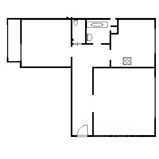 Планировка этой квартиры по данным Циан