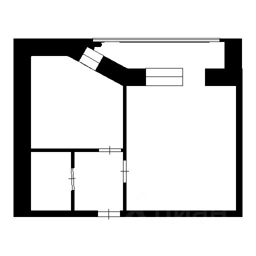 Планировка этой квартиры по данным Циан