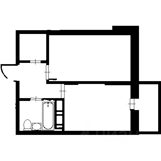 Планировка этой квартиры по данным Циан
