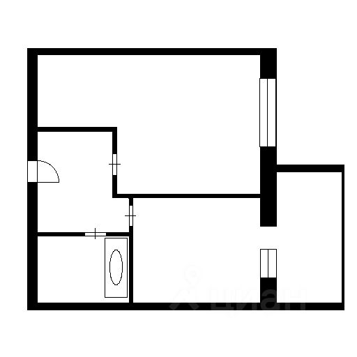 Планировка этой квартиры по данным Циан