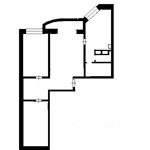 Планировка этой квартиры по данным Циан