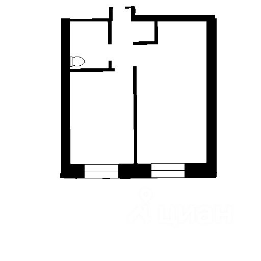 Планировка этой квартиры по данным Циан