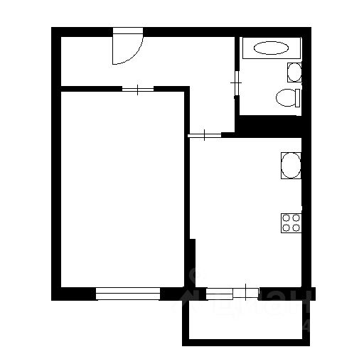 Планировка этой квартиры по данным Циан