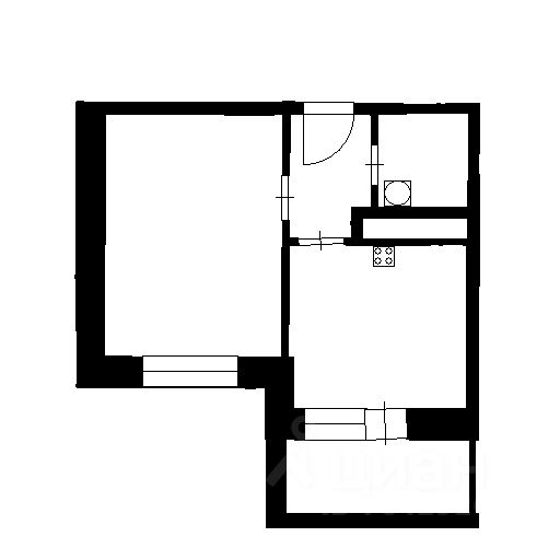 Планировка этой квартиры по данным Циан