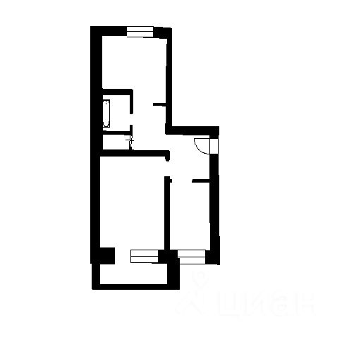 Планировка этой квартиры по данным Циан
