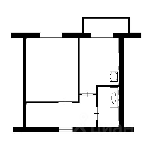 Планировка этой квартиры по данным Циан