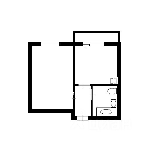 Планировка этой квартиры по данным Циан