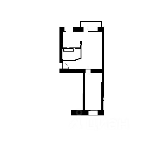 Планировка этой квартиры по данным Циан