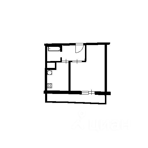 Планировка этой квартиры по данным Циан